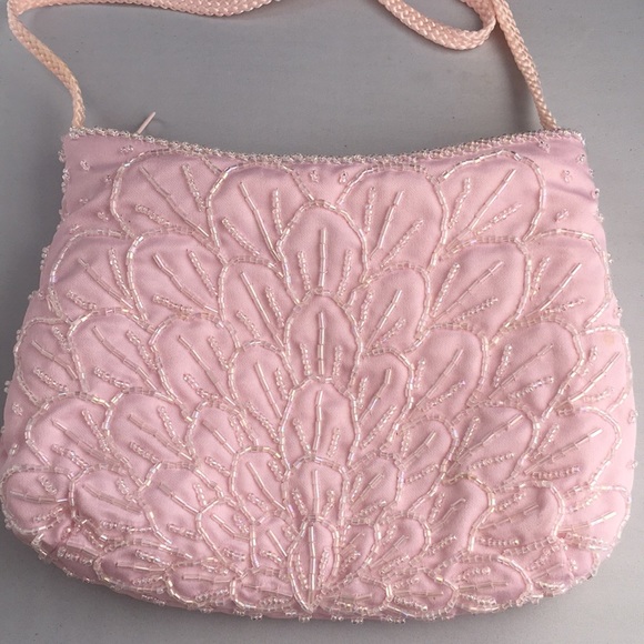 🚫Sold🚫La Regale Hand Beaded Pink Bag - Picture 2 of 8